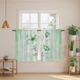 thumbnail image 2 of Green Flowers Kitchen Curtain for Berdoom Living Room Cafe 45 Inch Length, Spring Floral Elegant Pastoral Botanical Tiers Curtains Light Filtering Drapes Window Treatment 2 Panels 52"Wx45"L, 2 of 8