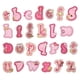 thumbnail image 1 of 26 Pcs Iron on Letters for Fabric Alphabet Stickers for Kids Sewing Patches Pink, 1 of 5