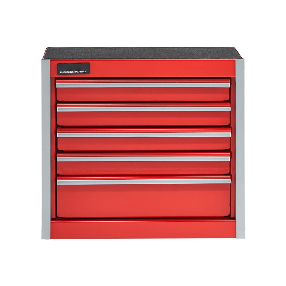 Tool Box 8.6-inch Portable Metal Tool Box with 5 Drawers Tool Organizer Red,Mini Steel Tool Cabinet for Garage, Workshop, Truck