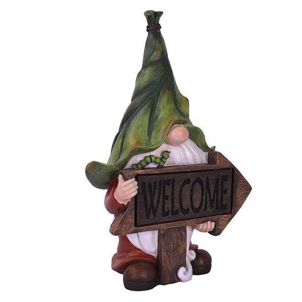 Gnomo De Jardín, Figurita De Gnomo De Resina Solar, Figurita De Gnomo De Césped Para Patio, Porche De Césped Eigraketly HA041873-03