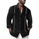 thumbnail image 4 of Camisas Para Hombre Manga Larga Camisa de manga larga para hombre, camisa con botones, blusa informal de negocios para hombre (Black, XXL), 4 of 6