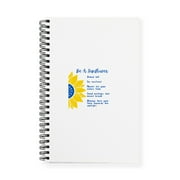 CafePress - Be A Sunflower Ukraine Colors - Spiral Bound Journal Notebook, Personal Diary Dot Grid