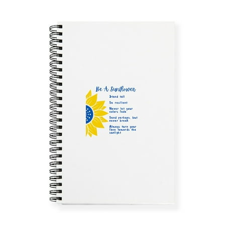 CafePress - Be A Sunflower Ukraine Colors - Spiral Bound Journal Notebook, Personal Diary Dot Grid
