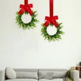 thumbnail image 3 of 6 Pcs Mini Spring Wreaths for Kitchen Cabinet 11.8" Small Artificial Boxwood Wreaths with Linen Bow Party Decor for Door Window Wall Farmhouse Hanging,Red, 3 of 6