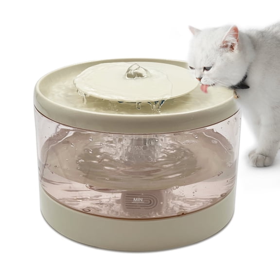EVNELE Cat Water Fountain 81oz/2.3L, Automatic Pet Water Dispenser for Cats & Small Dogs, Ultra Quiet Pump, Detachable Tank, BPA-Free, Easy to Clean, Gifts for Christmas & Pet Lovers, Beige
