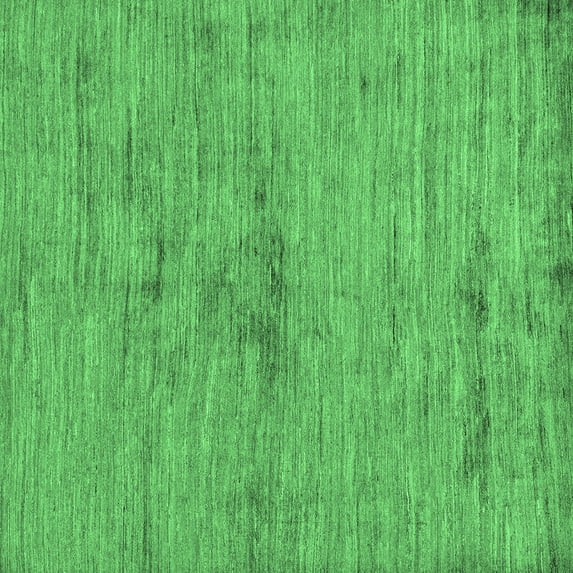 Ahgly Company Indoor Square Abstract Emerald Green Modern Area Rugs, 6' Square