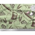 thumbnail image 3 of Soimoi Poly Georgette Fabric Rolling Pin,Wheat & Sandwich Bread Food Print Fabric by Yard 52 Inch Wide, 3 of 3