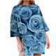 thumbnail image 4 of Camiseta holgada estampada a la moda para mujer, blusa de manga 3/4 de longitud media, Tops informales con cuello redondo Pompotops FGAJ3716, 4 of 6