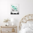 thumbnail image 5 of Teal Floral Wall Art for Living Room,Turquoise Flower and Butterfly in Bathtub on Rustic Wood Canvas Wall Art Country Grey Wildflower Framed Wall Art for Bathroom Bedroom Decor,16L X 12W inches, 5 of 6