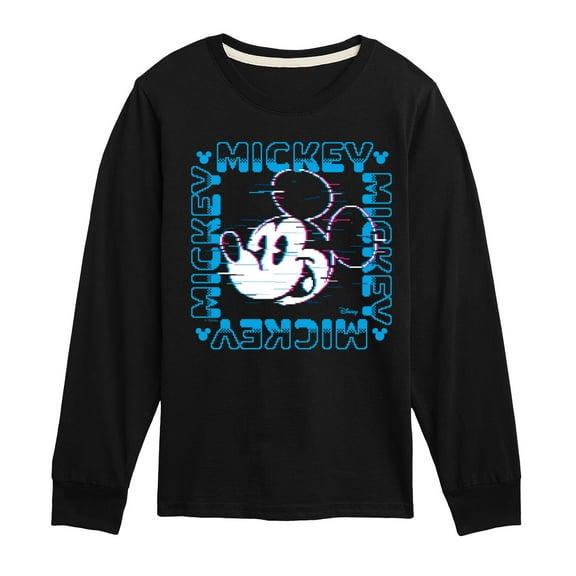 Disney - 8 Bit Mickey Name Square - Toddler & Youth Long Sleeve Graphic T-Shirt