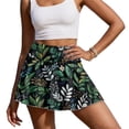 thumbnail image 2 of Xoenoiee Tropical Leaves Print Womens Tennis Skirt Pleated Athletic Skort with Pocket High Waisted Ruffle Golf Skirts for Workout Casual, M, 2 of 6