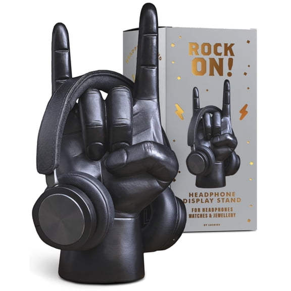 Luckies Headphone Stand | Rock On Hand Holder | Desk Tidy & Cool Dad Gift