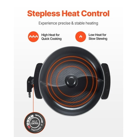 5L Electric Mongolian Hot Pot with Dual Flavor Divider, Non-Stick Pot for 6-10 People, Ideal for Shabu Shabu, Soups, and Stews