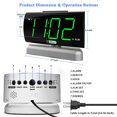 thumbnail image 2 of Alarm Clock Big Digits wiht Swivel Base,2 Levels Alarm Sound,2-Level Brightness Digital Clock for Bedrooms,Easy to Read, Bedside Alarm Clock,12H Format, 9 MIN Snooze,Outlet Powered, Battery Backup, 2 of 8