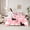Pink, variant on Manfei Kawaii Pink Rabbit Twin Bedding Sets 7-Piece for Girls, Stars Starry Sky Bedding Comforter Set, Dreamy Cartoon Theme Reversible Sheet Sets, Lightweight Room Decor