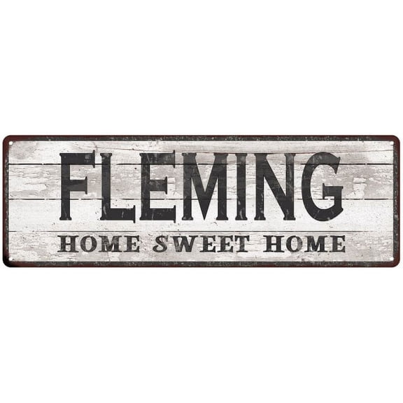 FLEMING Home Sweet Home Country Look 6x18 Metal Sign 106180045689
