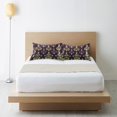 thumbnail image 6 of Yayeee Pillowcase Standard Size Set of 2 Satin Wrinkle Resistant Envelope Pillow Case, Gold and Purple Floral Pattern, 6 of 8