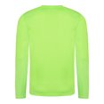 thumbnail image 2 of Just Cool - Camiseta deportiva transpirable tecnología Neoteric™ de manga larga para hombre - Running/Gym/Deporte (Verde eléctrico), 2 of 2