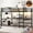 Black + Metal + Queen, variant on Metal Twin XL Loft Bed with Desk, Power Outlet and LED Lights, Space Saving Design with USB Charging, Noise Reduced for Dorms, Black