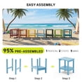 thumbnail image 4 of FUNDAZE HDPE 2-Layer End Table for Living Room, Outdoor Side Table, Patio Small End Table, Light Blue, 4 of 12