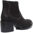 thumbnail image 3 of JUSTINREESS Hero Women's Studded Leather Chelsea Cowboy Boot In Black Size 9, 3 of 6
