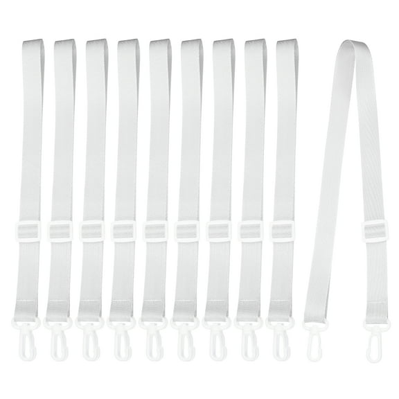 Water Bottle Holder Lanyard, Polyester Water Bottles Sling Strap Adjustable Water Bottles Holder Shoulder for Outdoor Camping Walking, White/10 PCS