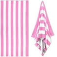 thumbnail image 3 of Cotton Oversized Beach Towel Extra Large 40"" Plush Thick Mens Beach Towels XL Stripe Pool Towels Swimming Towel For Adults Mens Women Quick Drying Towel Swimming Towel(Pink), 3 of 9