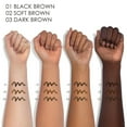 thumbnail image 3 of FOCALLURE 2Pcs Liquid Waterproof Eyebrow Pen with Micro-Fork Tip Applicators ,Black Brown, 3 of 7
