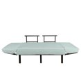 thumbnail image 3 of Japanese Futon Couch, Ocean Illustration Curvy Rippled Aqua Bubbly Sun and Rays, Daybed with Metal Frame Upholstered Sofa for Living Dorm, Loveseat, Sky Blue White, by Ambesonne, 3 of 4
