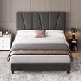 thumbnail image 1 of Ourlova Full Size Bed Frame with Headboard Strong Wooden Slats Support Easy Assembly No Box Spring Needed Dark Gray, 1 of 7