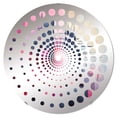 thumbnail image 2 of Designart "Magenta Horizon Cityscape II" Skyscrapers Spiral Dot Round Wall Mirror - Architecture Oval Printed Decorative Mirror - Multiple Color Options, 2 of 5