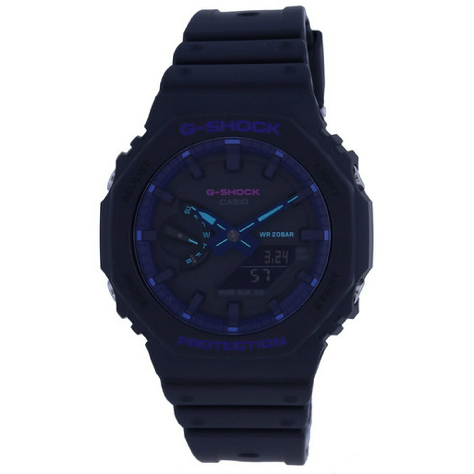 Casio G shock Analog Digital Black Dial Quartz Ga 2100vb 1a Ga2100vb 1 200m Men s Watch Walmart