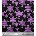 thumbnail image 1 of Soimoi Polyester Crepe Fabric Star Tetrahedron Geometric Decor Fabric Printed Yard 42 Inch Wide, 1 of 3