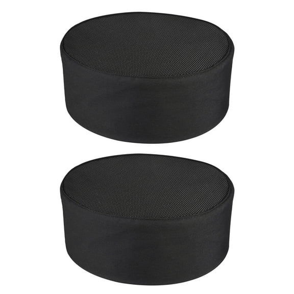 Chef Caps 2-Pack Unisex Black Kitchen Hats for Cooking, Baking, Party Favors, and Comfortable (7.48"X7.48"X3.15")