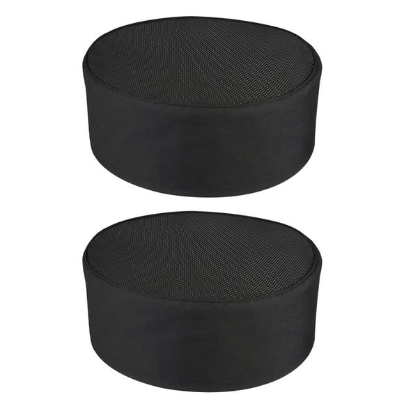 ColoMX 2 unids Chef de uso múltiple Hat Catering Chef Tea Restaurantes Caps Chef Sombreros (Negro)