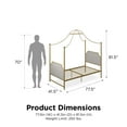Little Seeds Monarch Hill Clementine Canopy Bed, Twin Size Frame, Gold