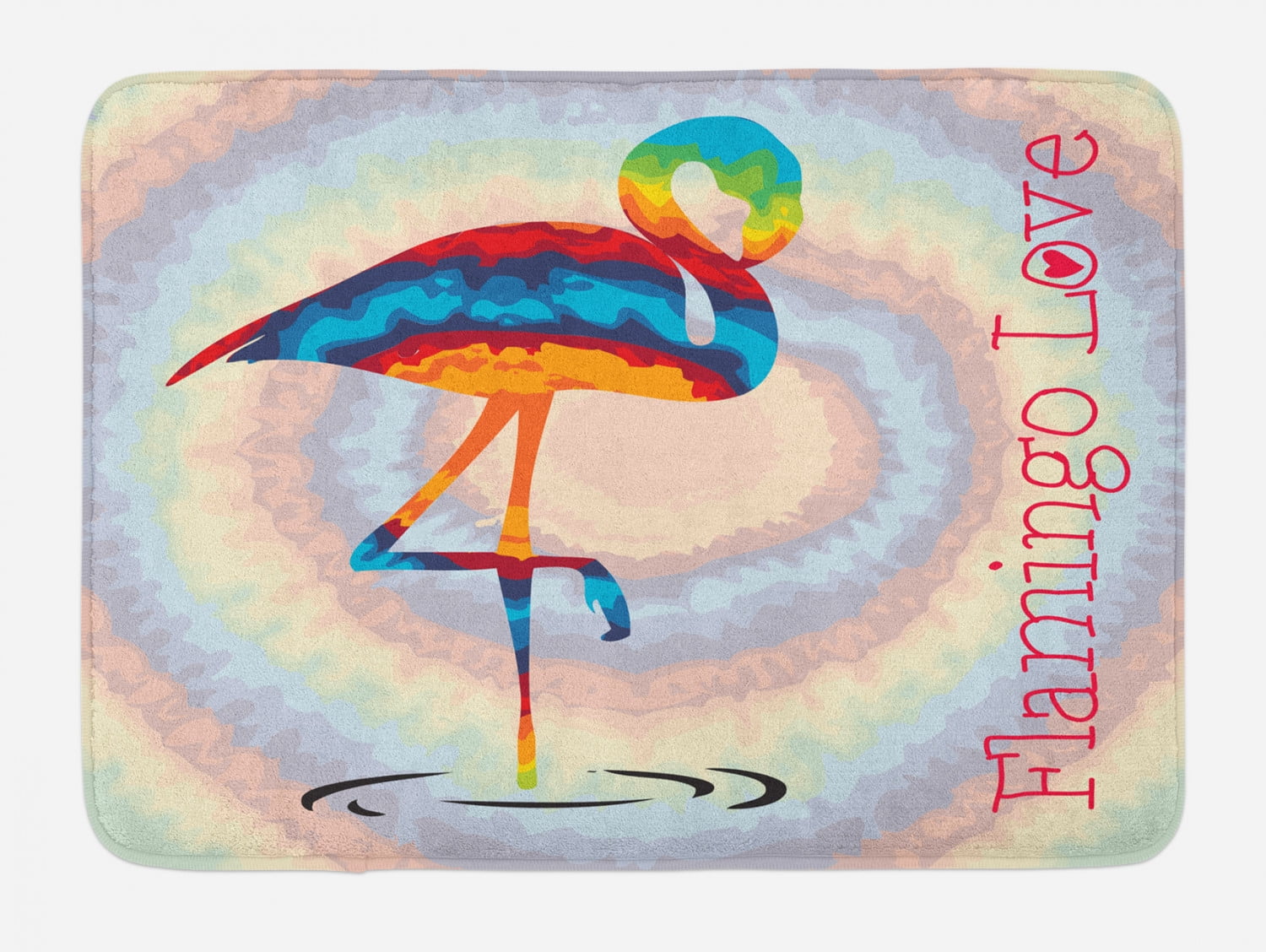 Rainbow Color Parrots Bird Theme Non Slip Bedroom Rug Bath Mat Shower Mat New