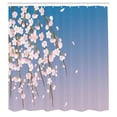 thumbnail image 2 of Ambesonne Weeping Flower Shower Curtain, Art Cherry Blossoms, 69"Wx75"L, Pale Ceil, 2 of 4