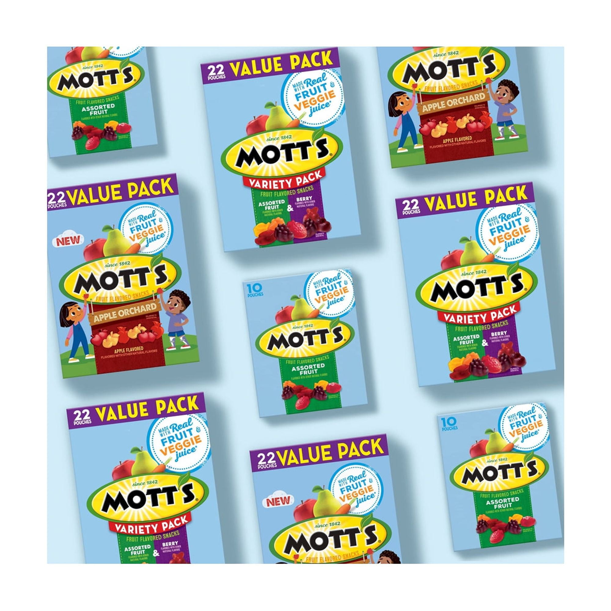 Mott's Fruit Flavored Snacks Variety Value Pack (Pack of 3)