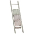 thumbnail image 2 of VASAGLE Blanket Ladder Decorative Farmhouse for The Living Room, 5-Tier Ladder Shelf, Ladder Rack for Storage and Decor, Rustic White, 2 of 5