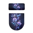 thumbnail image 4 of HELLHERO Polyester Toilet Cover Toilet Lid Seat Cover Set Soft Elastic Bottom Elastic Edge Reusable Stretch for 17x21 Inches, Colorful Dragonfly Rose Design, 4 of 6