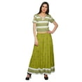 thumbnail image 1 of Moomaya Ensemble Palazzo Ample et Crop Top Robe Ethnique Imprimée Santon pour Femmes, 1 of 1