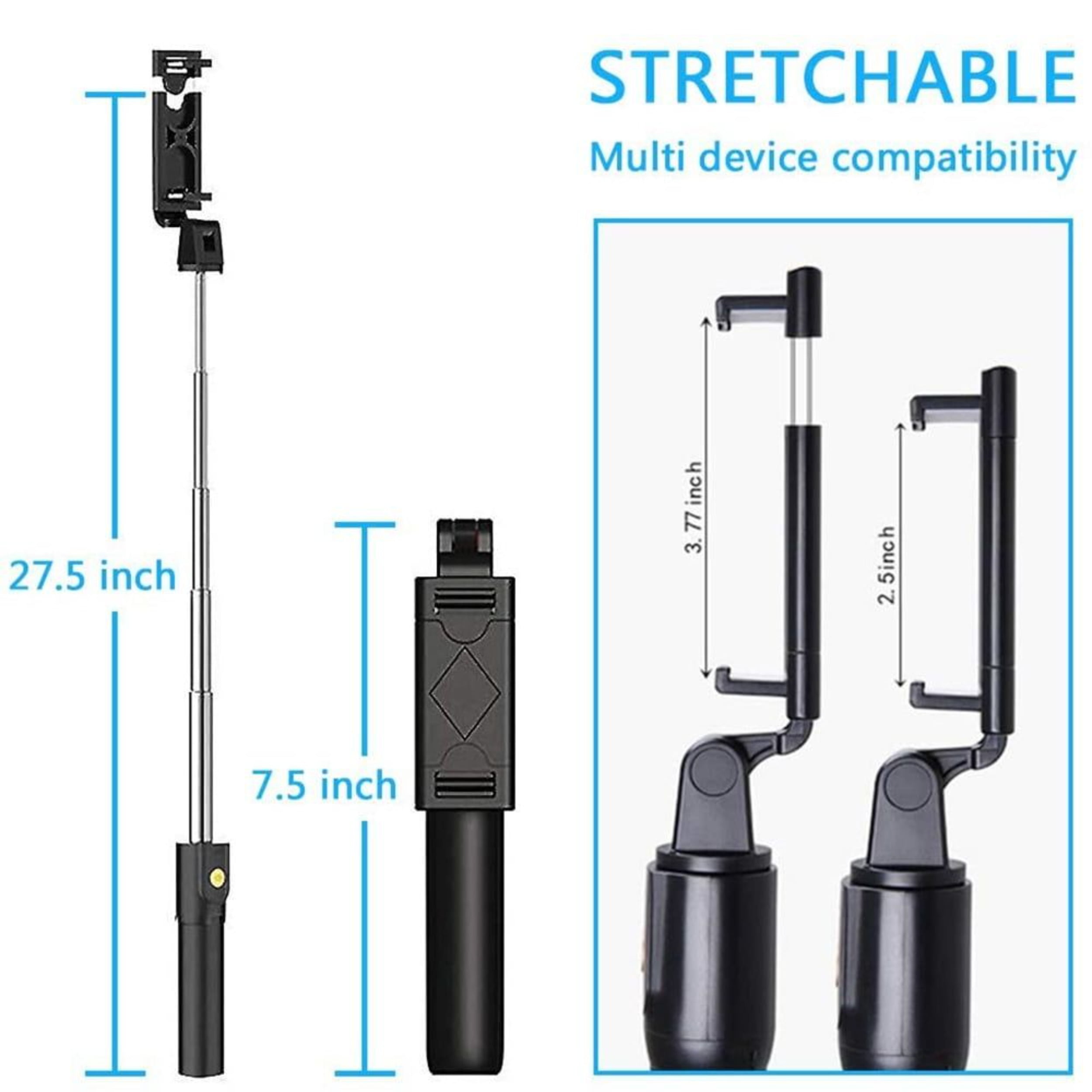 Stretchable Selfie Pole Tripod, with Detachable Bluetooth Wireless Remote Control Stand, Compatible with IPhone and Android Smartphones, Suitable for Outdoor Photography, VIOG