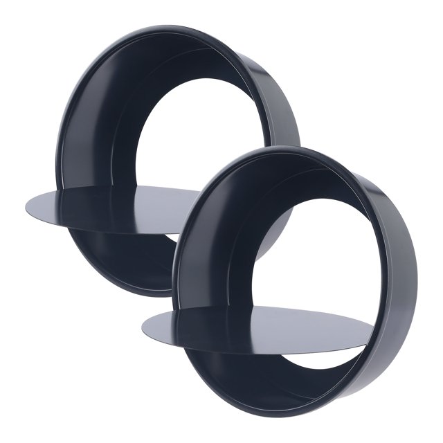 REGALWOVEN Ensemble de 3 Plaques à Pâtisserie, Plaques à Biscuits pour Cuisson au Four, Moule à Gâteau Rond Résistant à la Déformation, Plaques Épaisses pour Cuisson, Rôtissage Noir 8.7*8.7*2.6 Po
