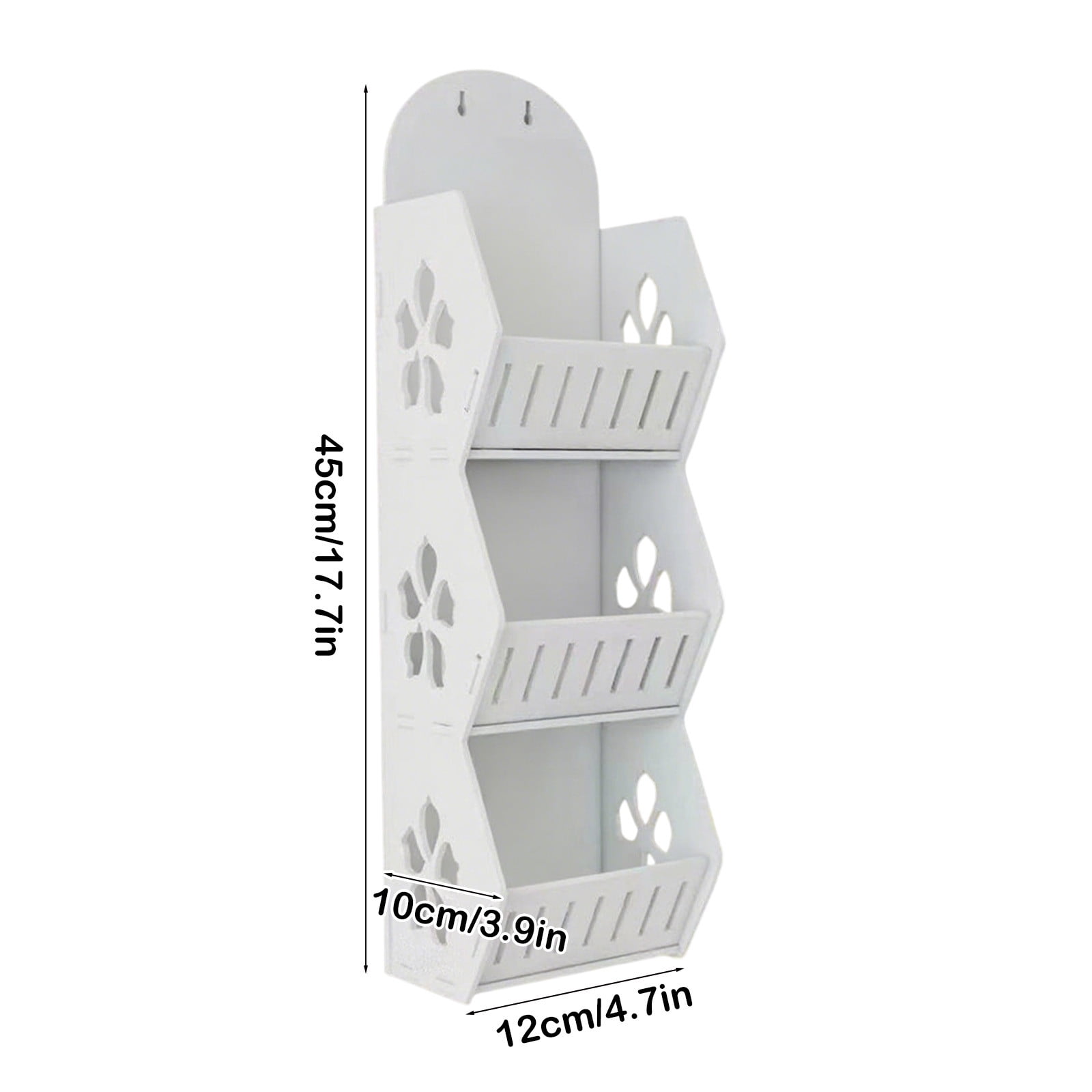 Cadorn 1PCS No Drill Bathroom Shelf,Wall Mounted Organizer with Sakura Design for Living Room Kitchen Bathroom Storage,Space Saving Drill-Free Home Organization Storage Solution