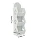 thumbnail image 3 of 3-Tier Wall Mounted Bathroom Storage Organizer Rack with Hanging Rings, PVC Shower Shelf for Toiletries, Towels, Laundry Room Organization, Space Saving Bathroom Storage Solution for Apartments, 3 of 6