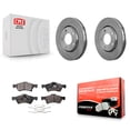 thumbnail image 1 of Transit Auto Front Disc Brake Rotors and Semi-Metallic Pads Kit for Car Dodge Caravan Chrysler Voyager K8F-100205, 1 of 11