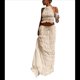 thumbnail image 2 of Conjunto de Dos Piezas de Falda Larga para Mujer, con Cuello Halter, Espalda Descubierta y Falda Larga para Salir en la Playa. Conjunto de Dos Piezas. XL, 2 of 7