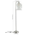 thumbnail image 4 of Safavieh Izzy 14" Contemporary Nickel Arc Floor Lamps Clear Glass Glam Bowl, 4 of 4