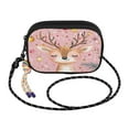 thumbnail image 2 of Crossbody Handbag Phone Purse Mobile Phone Bag Crossbody Phone Bag Comfortable and Durable Pink Christmas Closed Eyes Deer, 2 of 7